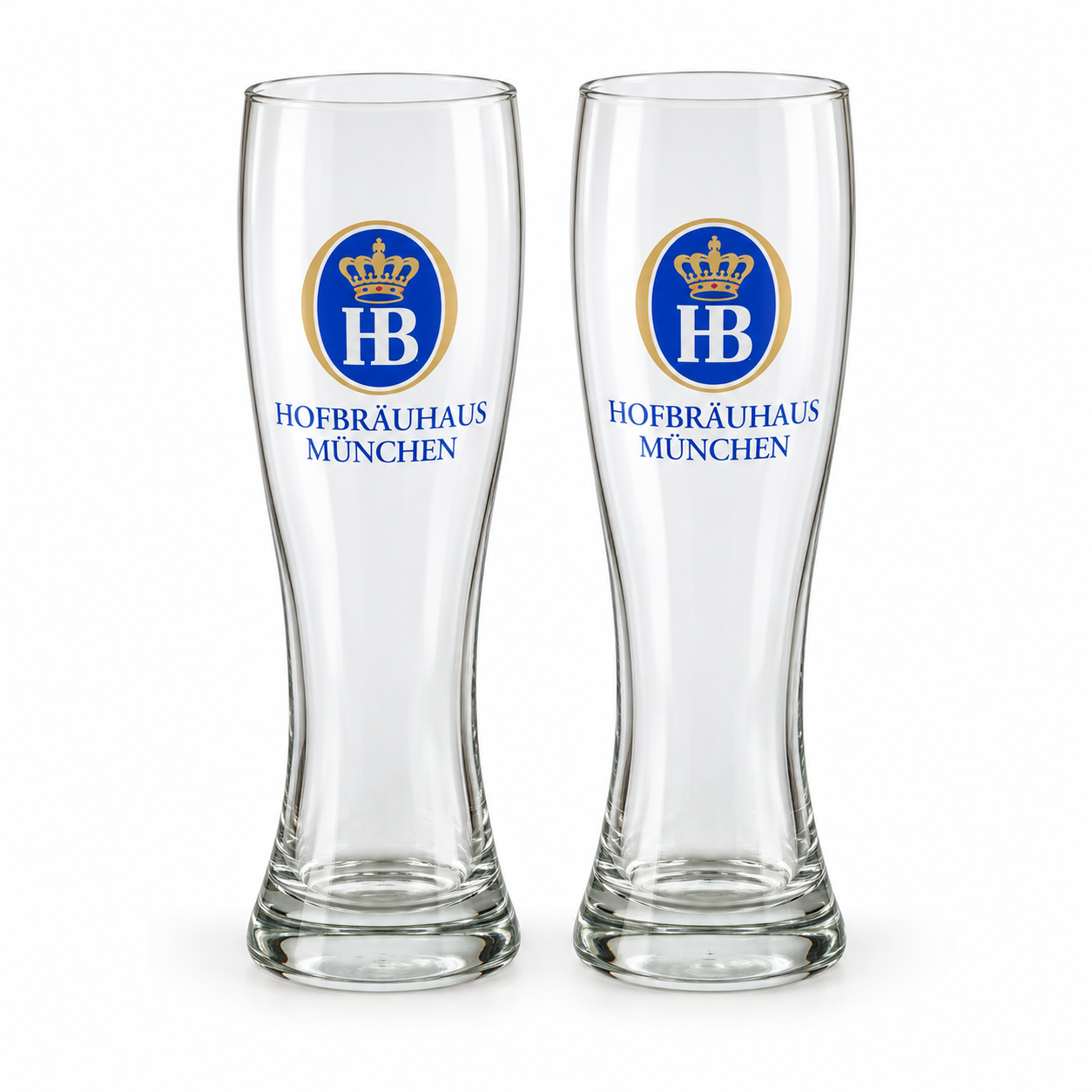 2 Weizengläser mit HB Logo