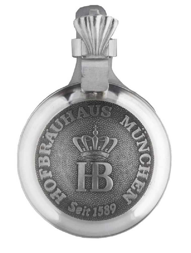 HB Krug Salzglasur mit Zinndeckel 0,5 l