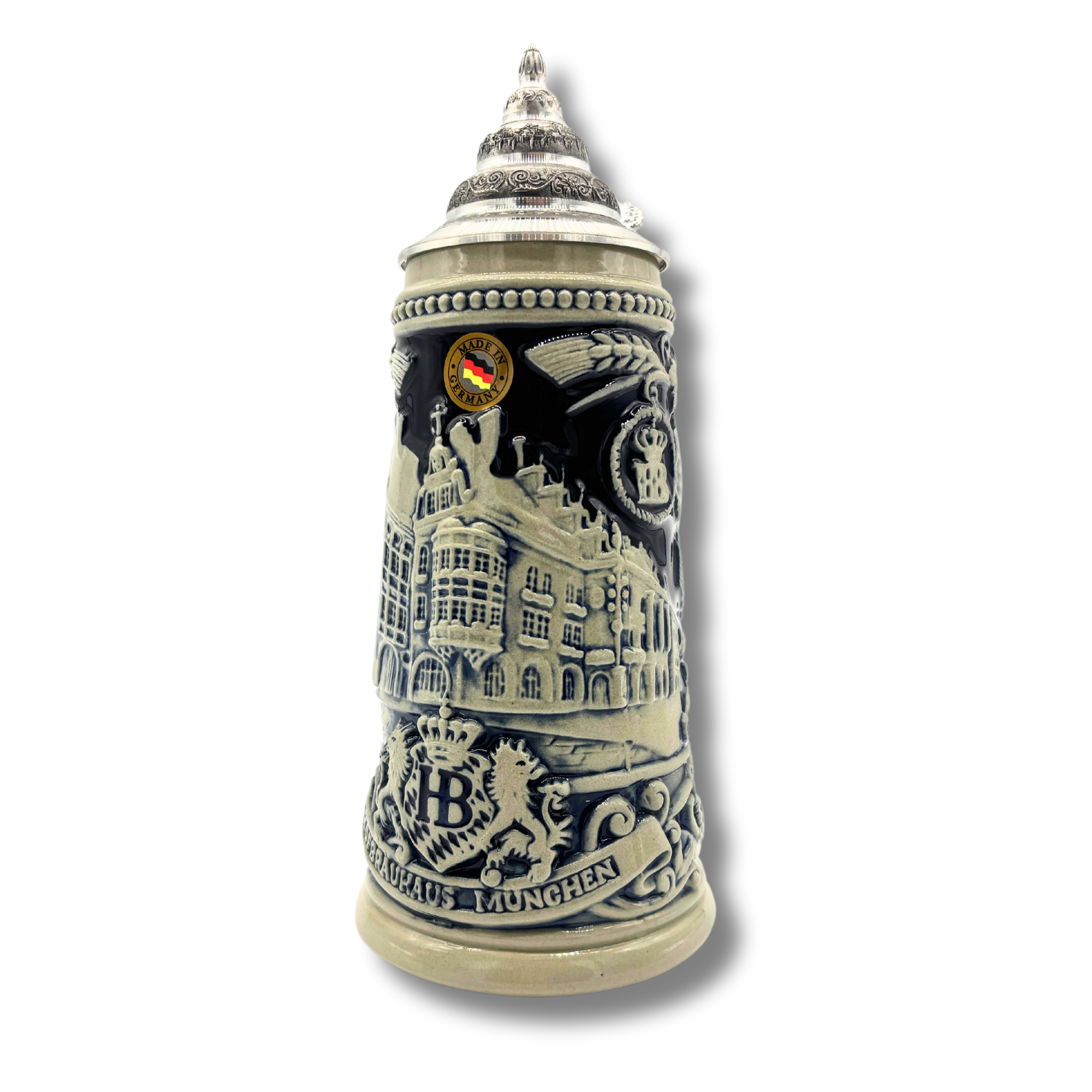 Reliefkrug Hofbräuhaus grau-blau 0,25 l