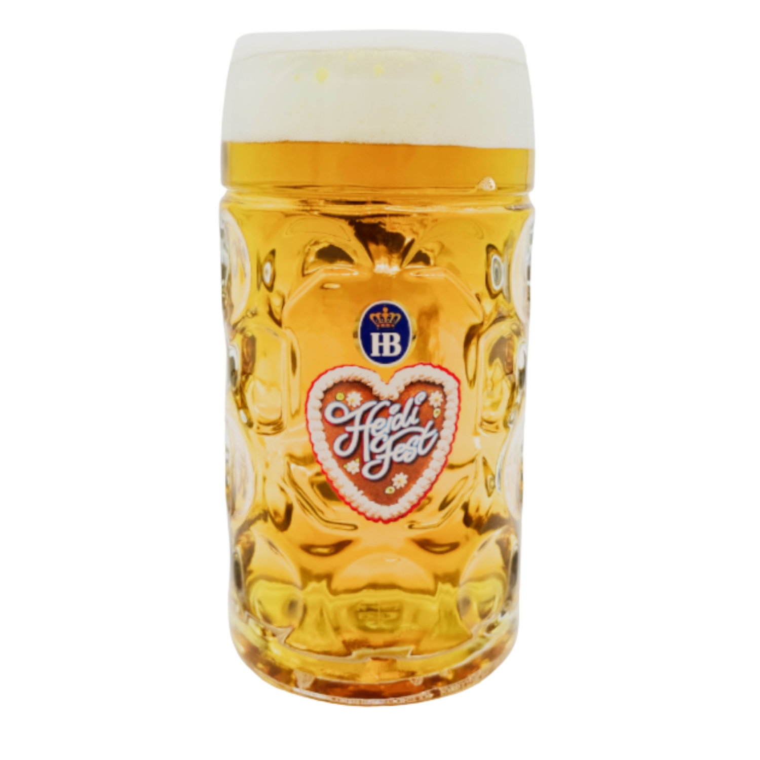 Isarseidel 1 L mit Lebkuchenherz Heidifest und HB-Logo