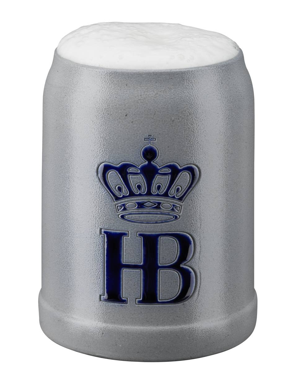 HB Krug Salzglasur ohne Zinndeckel 0,5 l mit Gravur