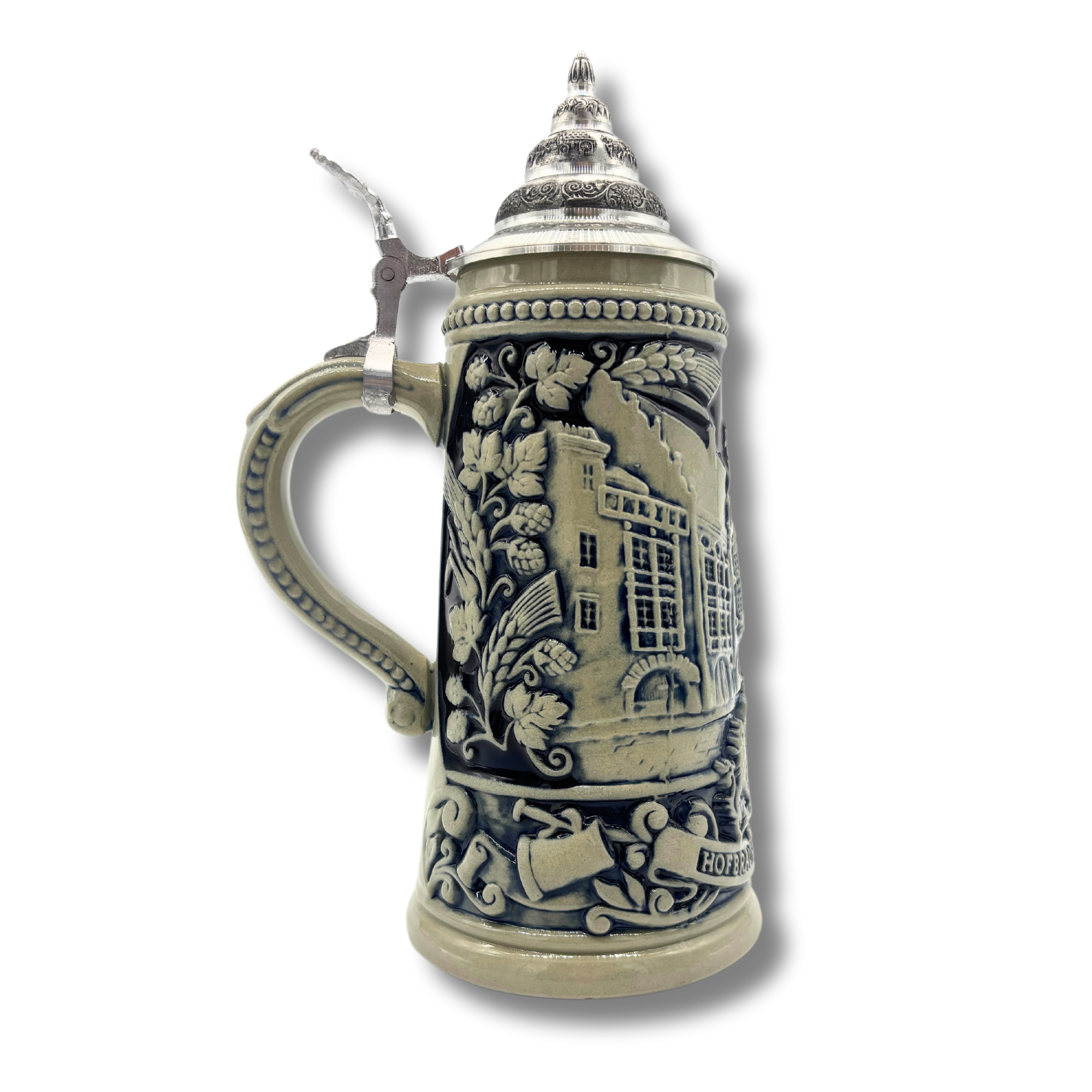 Reliefkrug Hofbräuhaus grau-blau 0,25 l