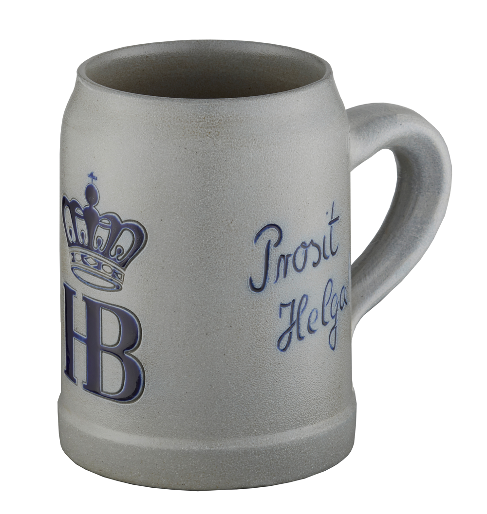 HB Krug Salzglasur ohne Zinndeckel 0,5 l mit Gravur