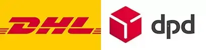 Wir versenden mit DHL/ DPD