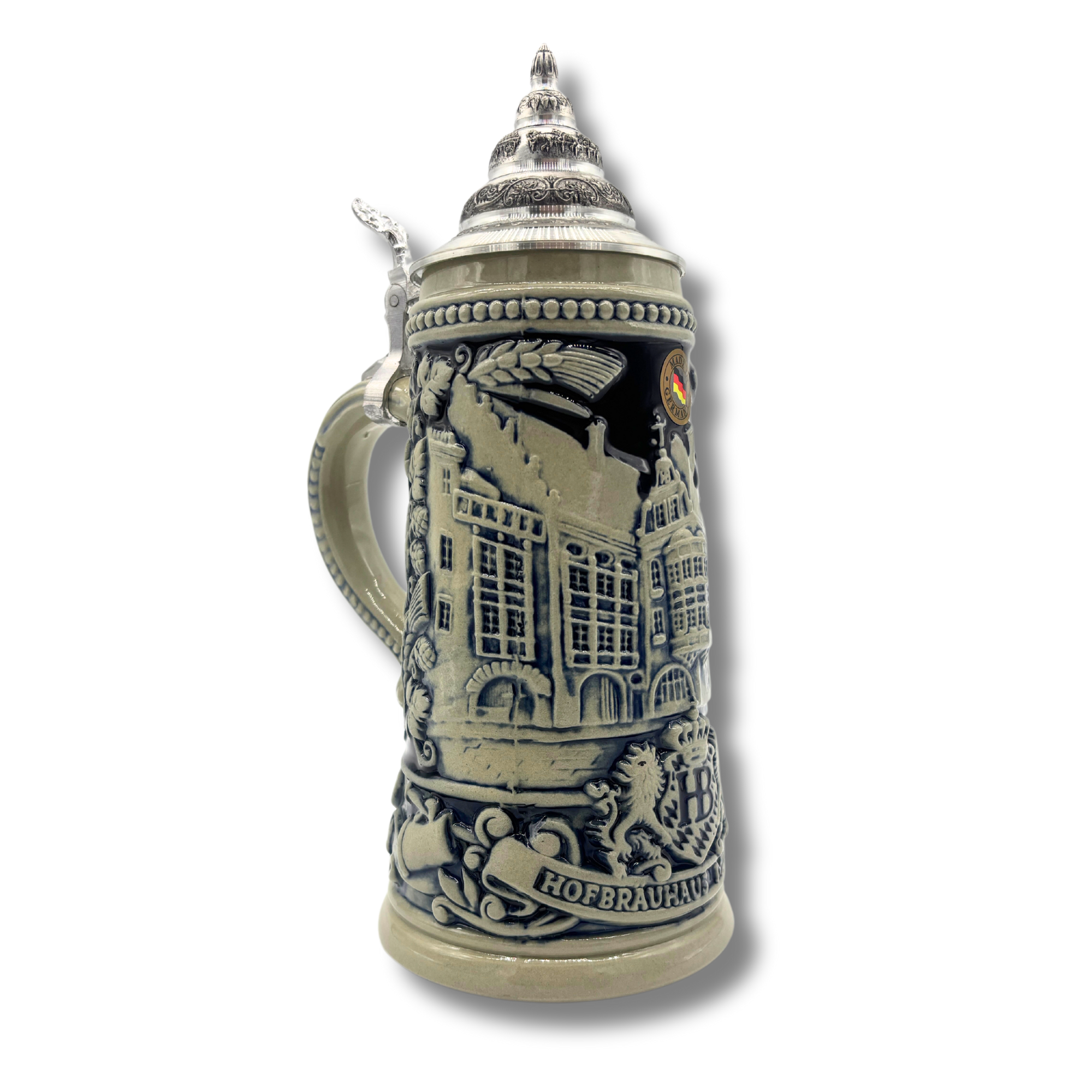 Reliefkrug Hofbräuhaus grau-blau 0,25 l