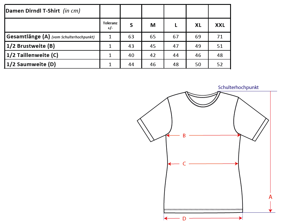 T-Shirt Damen Dirndl