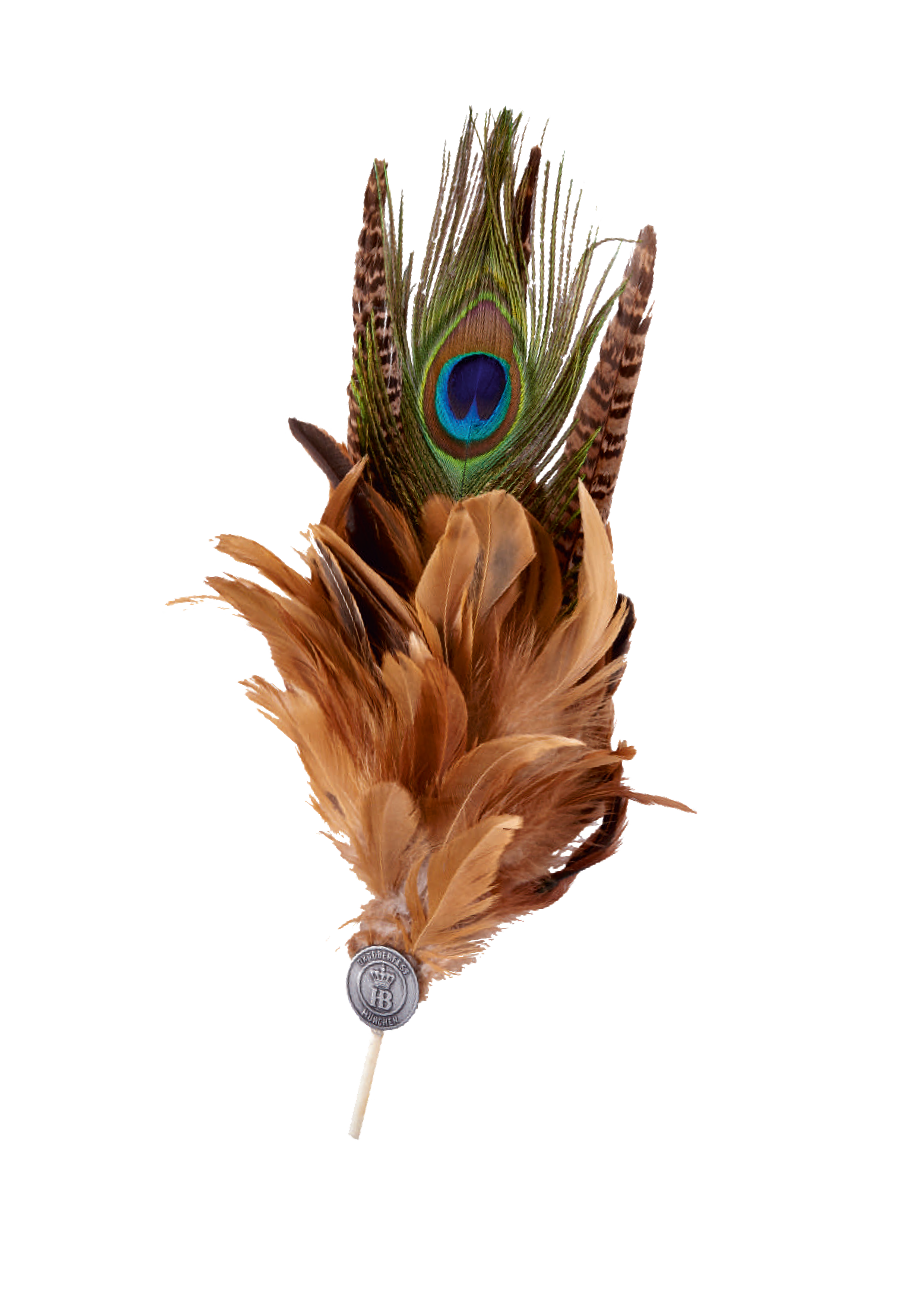 Federanstecker Oktoberfest "Pfau"